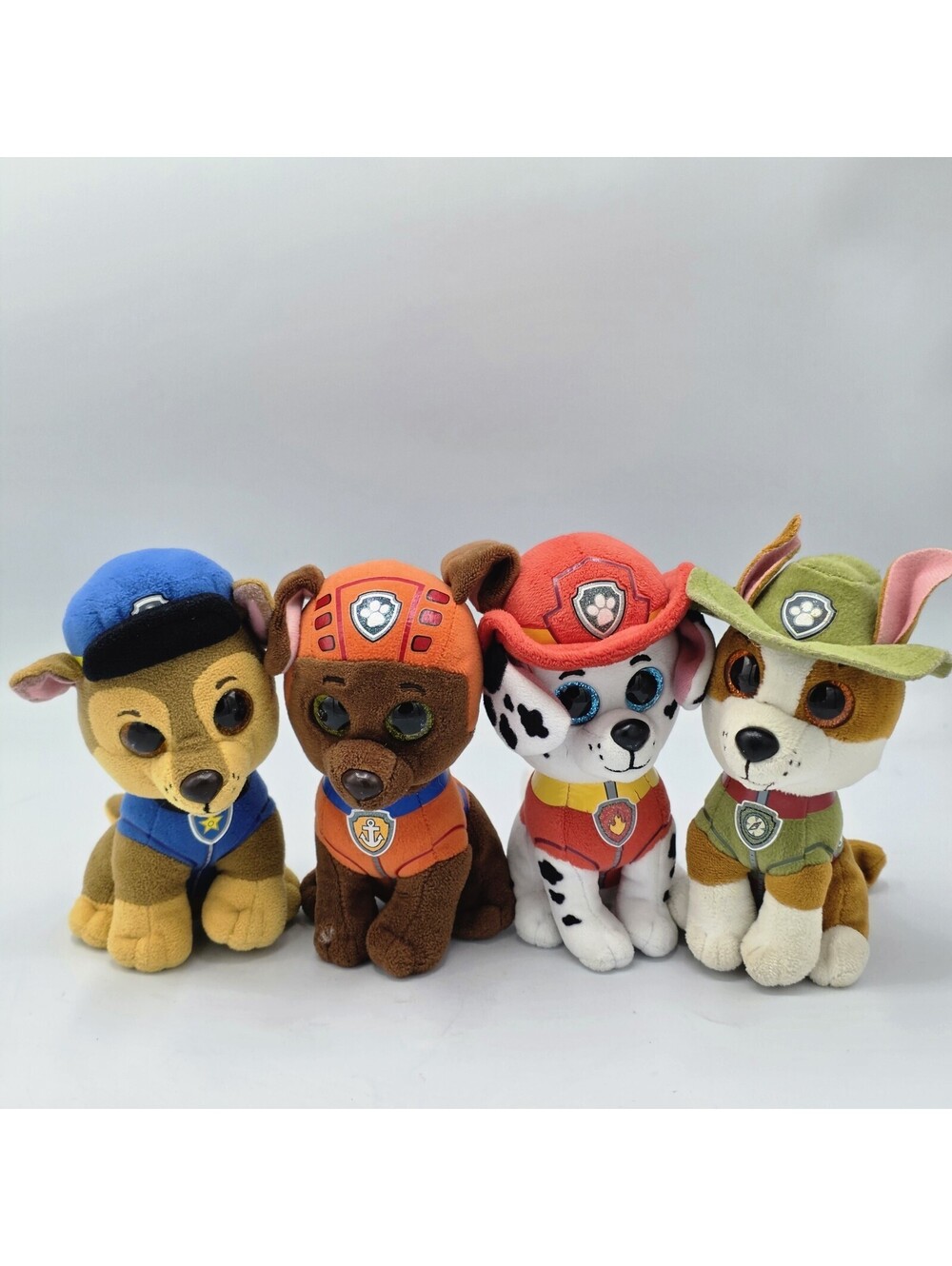 Ty Beanie Boos Paw Patrol Plush Lot Chase Zuma Marshall Rocky 4 Stuffed Dogs